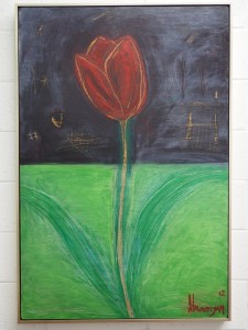 "Tulip; Symbol of Love", oil on plywood, 32x48"